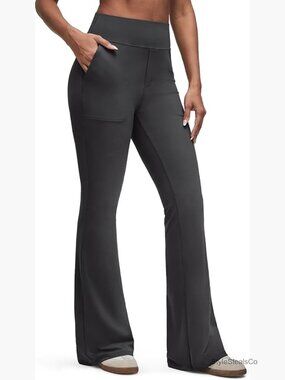 High Waisted Bootcut Yoga Pants with Pockets Dress Work Pant